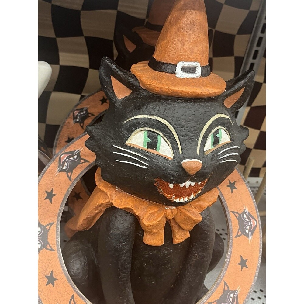Ashland Michaels Halloween Primitive Black Cat Ring Toss Table Decor